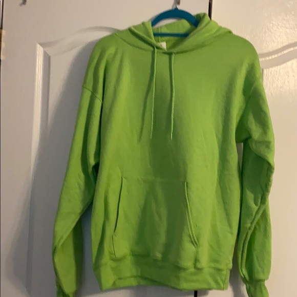 plain neon green hoodie